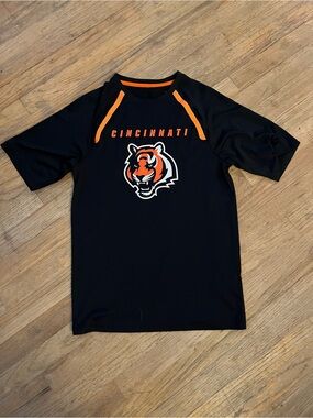 Majestic Black Tee with Orange Accents